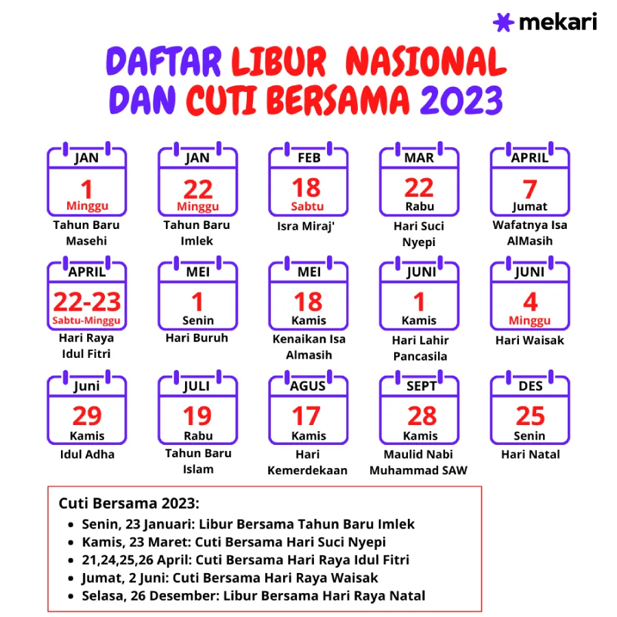 Kalender Hari Libur Nasional Indonesia